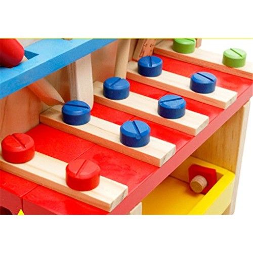 Joyeee Wooden Learning Workbench - Children Engineering Learn Work...