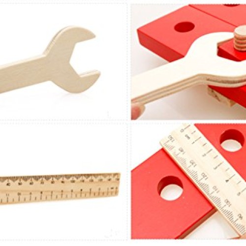 Joyeee Wooden Learning Workbench - Children Engineering Learn Work...