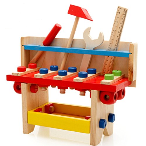 Joyeee Wooden Learning Workbench - Children Engineering Learn Work...