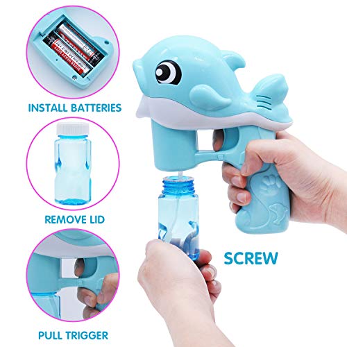 2 Bubble Kit Whale Automatic Bubble Maker Blower Machine with...