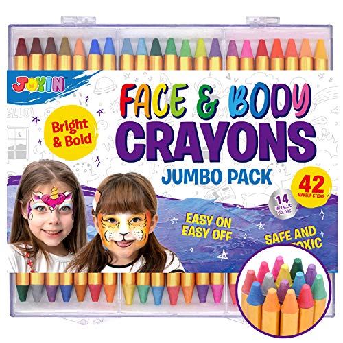 42pcs Face and Body Paint Crayons, Face Painting Kit Safe and Non-...