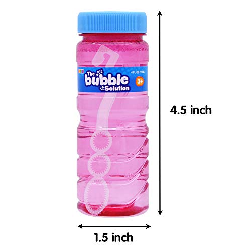 JOYIN 12 4oz Bubble Bottles with Wand Assortment for Kids, Bubble ...