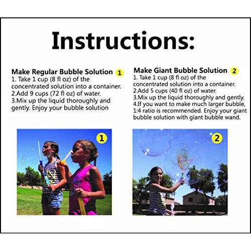 JOYIN 2 Pcs Bubble Solution Refill 32 Ounce 0.95L for Bubble Mac...