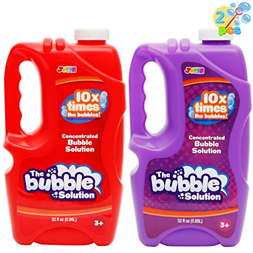 JOYIN 2 Pcs Bubble Solution Refill 32 Ounce 0.95L for Bubble Mac...