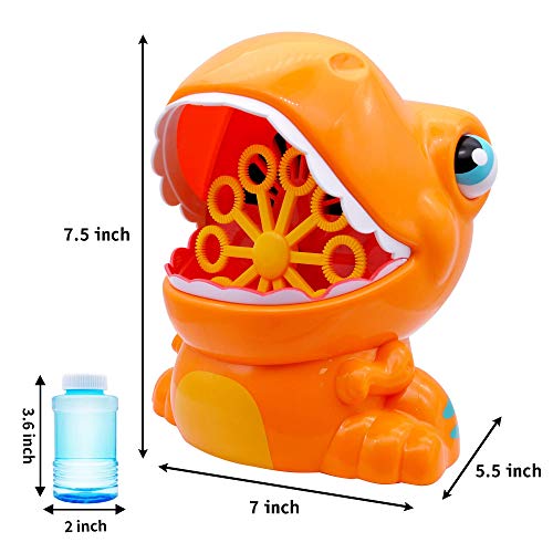 JOYIN Dinosaur Bubble Machine 1000+ Bubble Per Minute with 2 Bott...