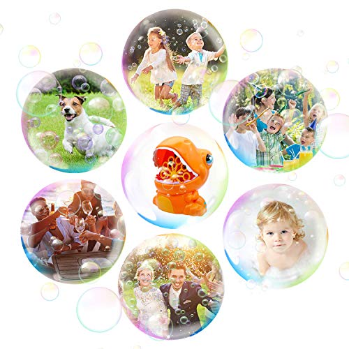 JOYIN Dinosaur Bubble Machine 1000+ Bubble Per Minute with 2 Bott...