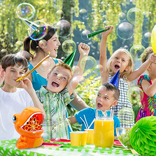 JOYIN Dinosaur Bubble Machine 1000+ Bubble Per Minute with 2 Bott...