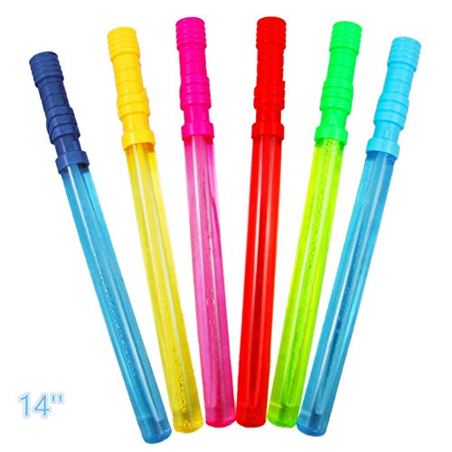 Joyin Toy 12 Pack 14’’ Big Bubble Wand Assortment 1 Dozen with B...