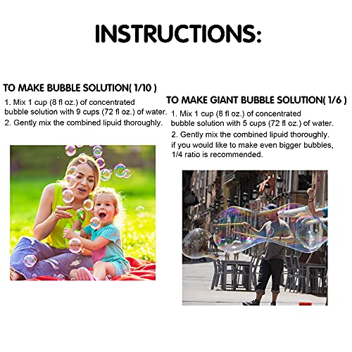 JOYIN Toy Bubble Solution Refill up to 2.5 Gallon Big Bubble Sol...