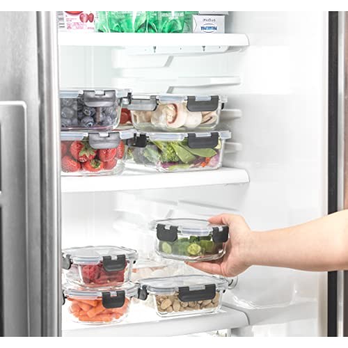 JoyJolt JoyFul 24pc Borosilicate Glass Storage Containers with Lid...