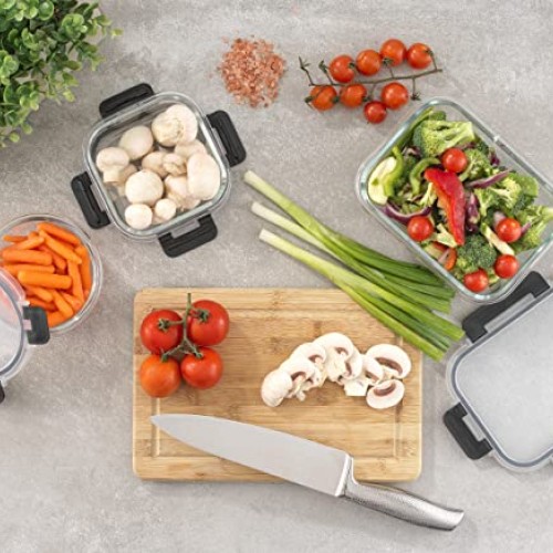 JoyJolt JoyFul 24pc Borosilicate Glass Storage Containers with Lid...