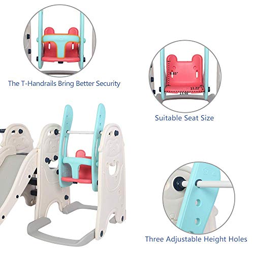 JOYMOR 6-in-1 Toddler Slide and Swing Set, Kids Play Climber Slide...