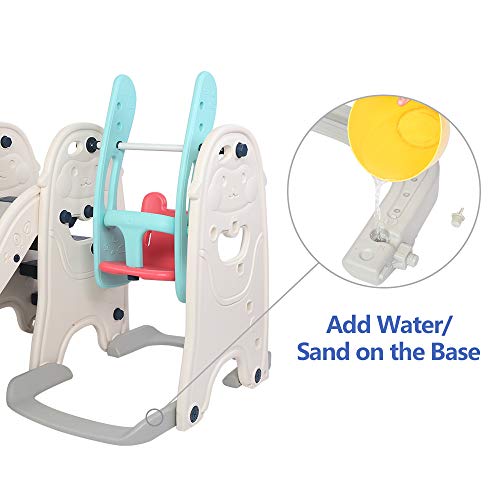 JOYMOR 6-in-1 Toddler Slide and Swing Set, Kids Play Climber Slide...