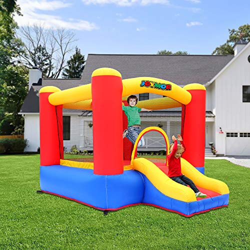 JOYMOR Inflatable Bounce House w/Air Blower, Slide Castle Indoor/O...