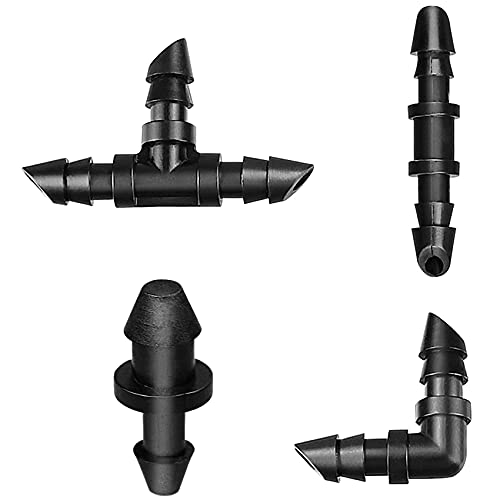 JOYPRO Irrigation Fittings Kit for 1/4 Tubing 130 Pieces Set Drip...