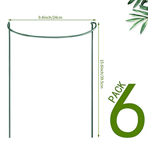 JOYSEUS 6 Pack Plant Support Stakes, Metal Garden Plant Stake, Gre...