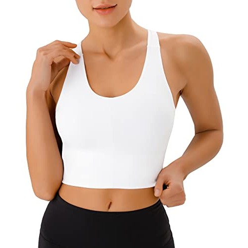 Workout Tops for Women Criss-Cross Back Padded Sports Bras for Wom...