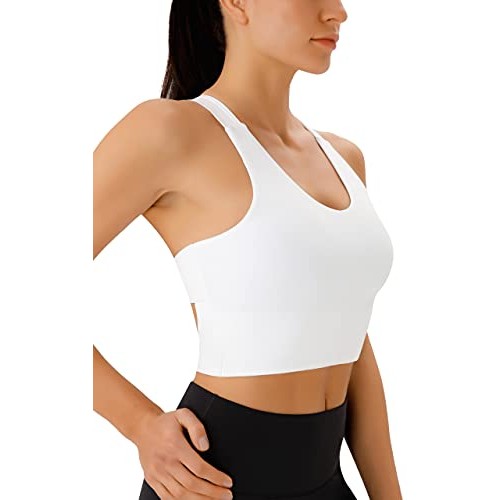 Workout Tops for Women Criss-Cross Back Padded Sports Bras for Wom...