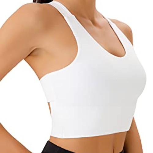 Workout Tops for Women Criss-Cross Back Padded Sports Bras for Wom...