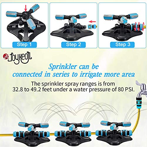JOYXEON Garden Sprinkler 2020 Updated Lawn Sprinkler with Butterfl...