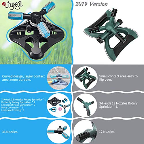 JOYXEON Garden Sprinkler 2020 Updated Lawn Sprinkler with Butterfl...