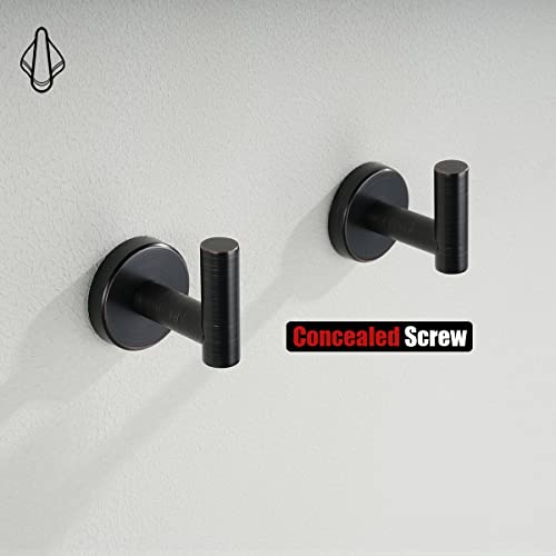 JQK Bathroom Towel Hook Oil Rubbed Bronze, 304 Stainless Steel 0.8...