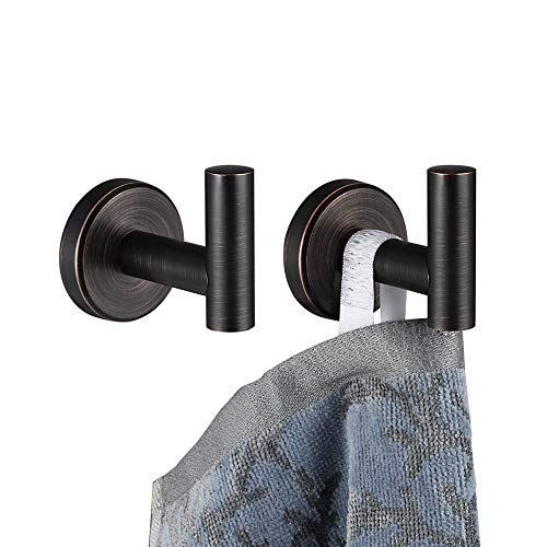 JQK Bathroom Towel Hook Oil Rubbed Bronze, 304 Stainless Steel 0.8...