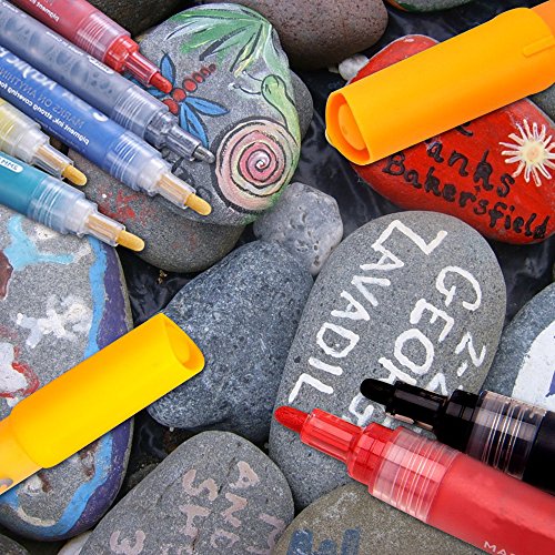 Acrylic Paint Marker Pens, Paint Pens for Rocks Painting, Wood, Fa...