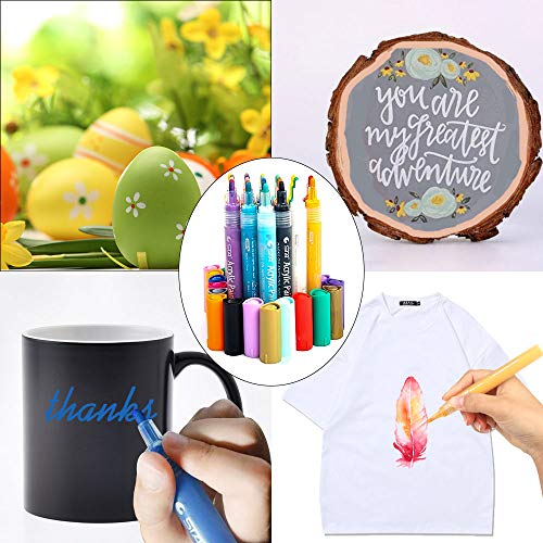 Acrylic Paint Marker Pens, Paint Pens for Rocks Painting, Wood, Fa...