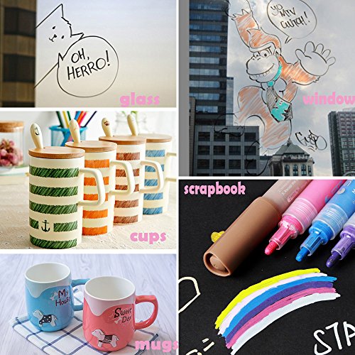 Acrylic Paint Pens for Rocks Painting, Ceramic, Glass, Wood, Fabri...