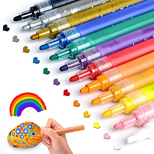 Acrylic Paint Pens for Rocks Painting, Ceramic, Glass, Wood, Fabri...