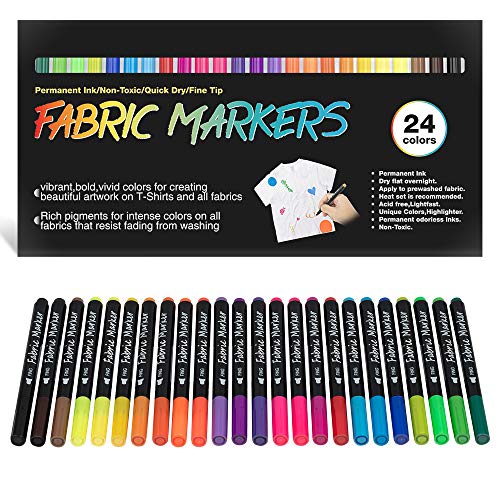 Fabric Markers Permanent for T Shirts, Canvas Bags, Clothing, No B...