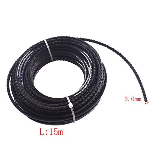 JRL Strimmer Brushcutter Serrated Cord Line 3.0mm Round Roll Black...