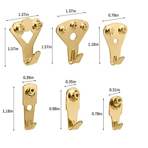 Jroyseter 130Pcs Picture Hangers & Nails, Photo Frame Accessories ...