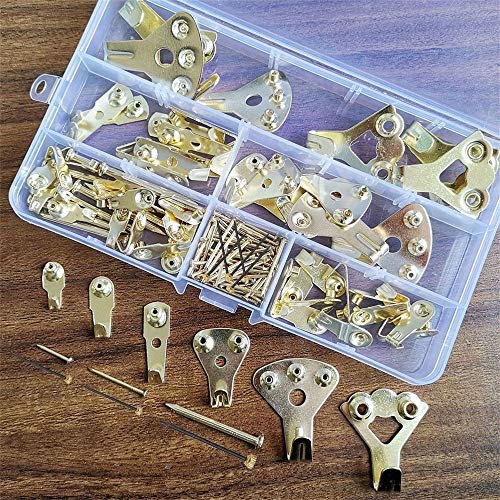 Jroyseter 130Pcs Picture Hangers & Nails, Photo Frame Accessories ...