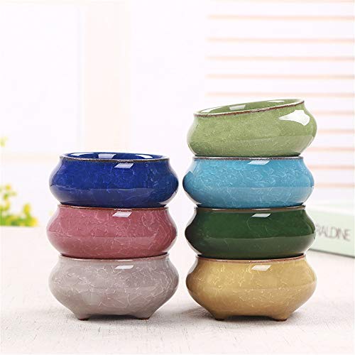 Stoneware Retro-Burned Purple Sand Plastic Bowl-Shaped Red Ceramic...
