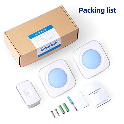 Wireless Doorbell JSIEEM Waterproof Door Bell Operating at 1000 fe...