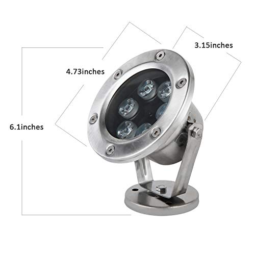 JSN&PC LED Underwater Lights 18W RGB Color Changing with RF Remote...