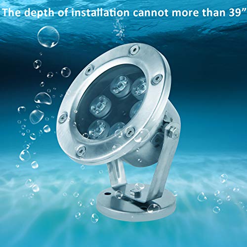 JSN&PC LED Underwater Lights 18W RGB Color Changing with RF Remote...