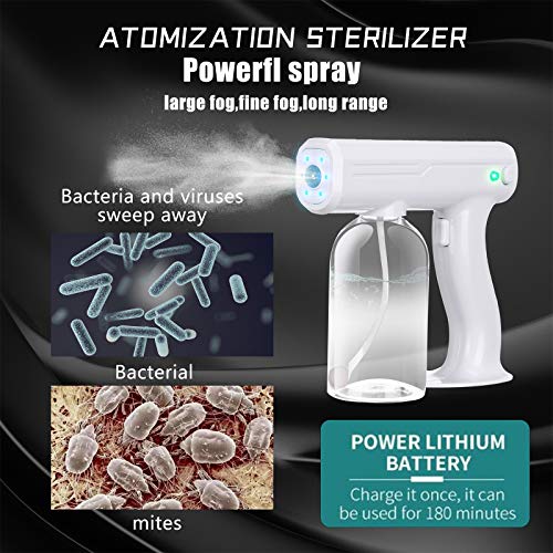 JSPOYOU 800ML Blue Light Nano Steam Atomizing Fogger Disinfection ...