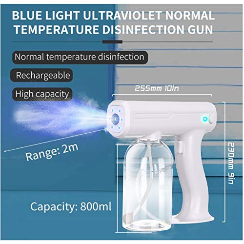 JSPOYOU 800ML Blue Light Nano Steam Atomizing Fogger Disinfection ...