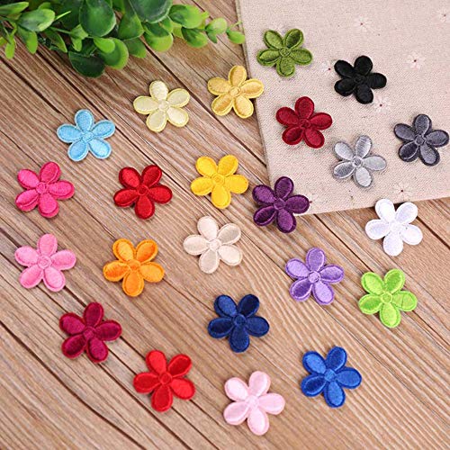 Juland 23PCS Mini Sun Flower Embroidered Patches Self Adhesive Emb...