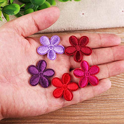 Juland 23PCS Mini Sun Flower Embroidered Patches Self Adhesive Emb...