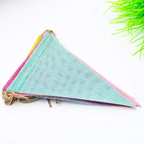 Juland 24 Flags Multicolor Pennant Banner Triangle Flag Bunting fo...