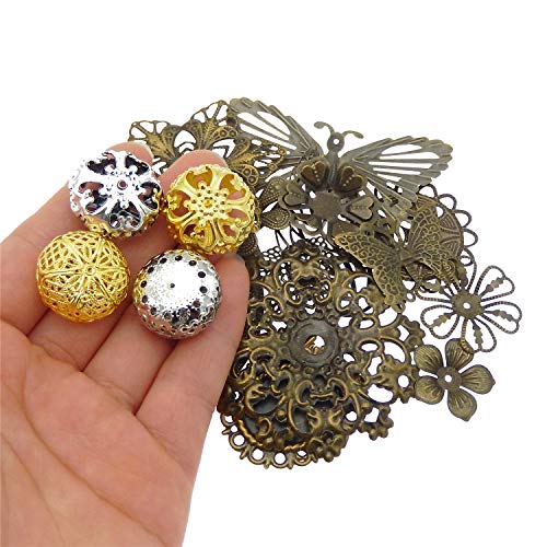 Julie Wang Wholesale 100 Piece/Pack Anchor Charm Mixed Metal Silve...