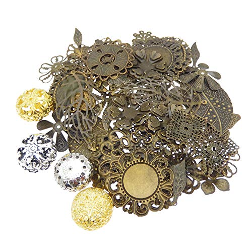 Julie Wang Wholesale 100 Piece/Pack Anchor Charm Mixed Metal Silve...
