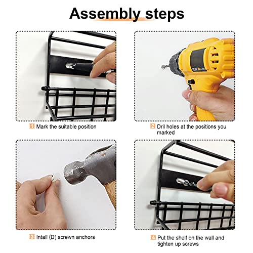 JULINE Power Tool Organizer, Garage Storage Drill Holder Wall Moun...