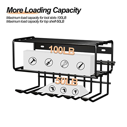 JULINE Power Tool Organizer, Garage Storage Drill Holder Wall Moun...