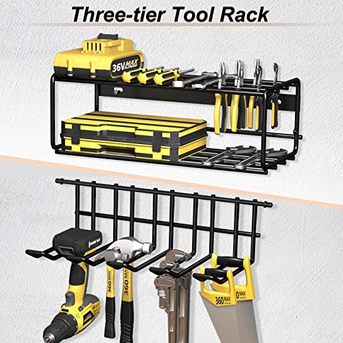 JULINE Power Tool Organizer, Garage Storage Drill Holder Wall Moun...