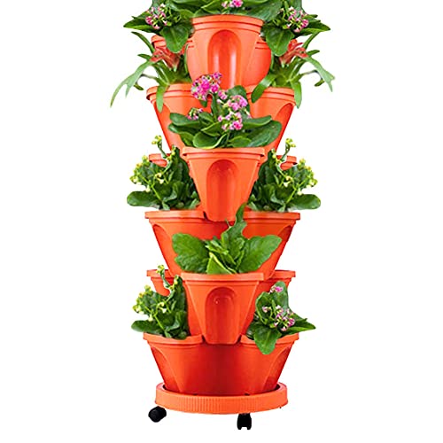 Julvie 6-Tier Strawberry and Herb Garden Planter,Indoor or Outdoor...